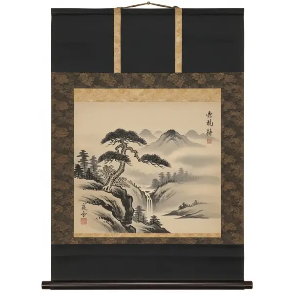 掛軸 江戸期 山水画 愛知県名古屋市東区での遺品買取実績 180,000円