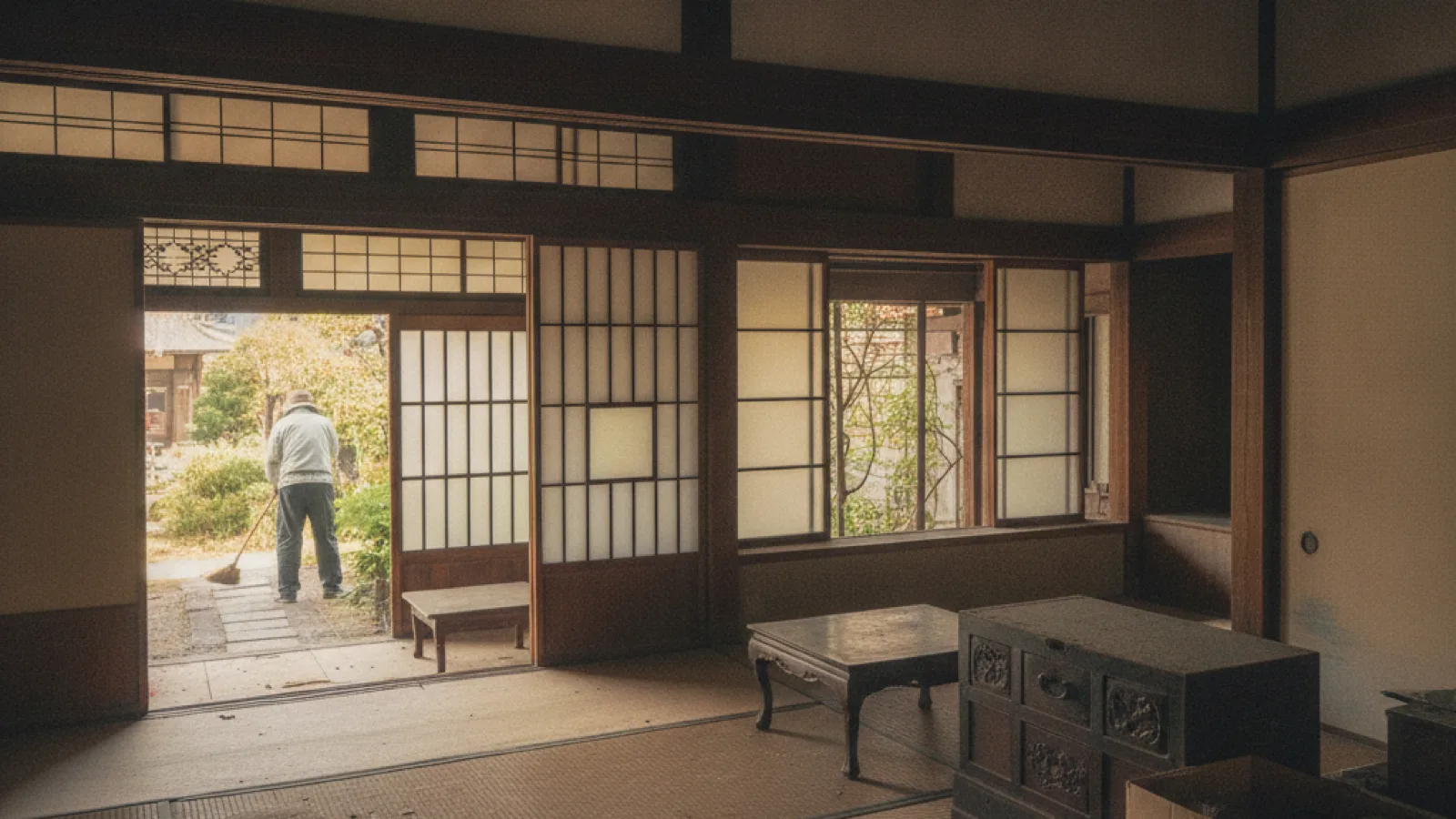 名古屋で解体前の一軒家の家財をスタッフが運び出し、室内を空にする様子（イメージ）